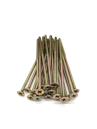 100 Pcs Box of Wood Screws 6mm x 150mm Double Countersunk Premium Easy Drive Woodscrews