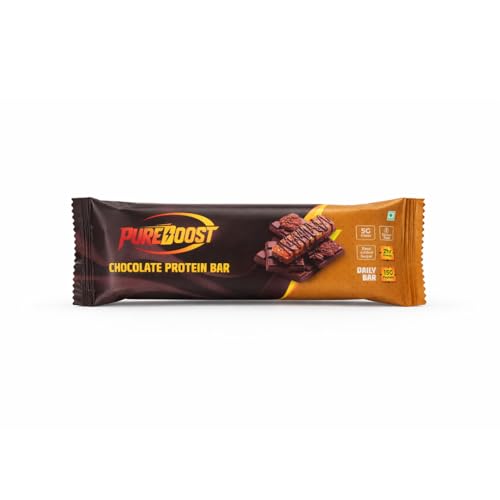 Image of Chocolate Protein Bar | 15g Protein Energy Bar | Gluten Free High Fiber Healthy Snack | Zero Added Sugar Fitness Nutrition Bar | Pre & Post Workout Daily Protein