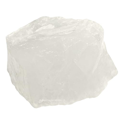 2 Pieces Clear Quartz Raw Crystals and Healing Stones, Natural Rocks for Tumbling and DIY Raw Stones...