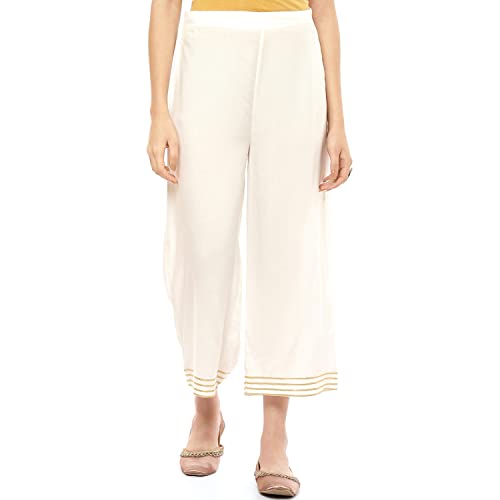 Image of Rangriti Off White Liva Palazzo for Women