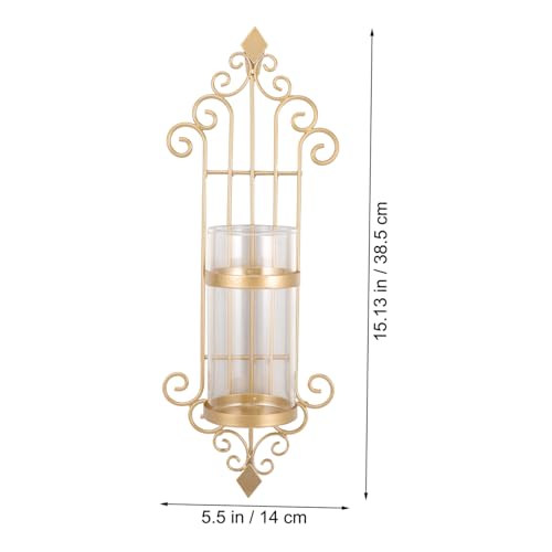 Candelabro de pared de hierro VANZACK con vidrio para una iluminación clásica 5