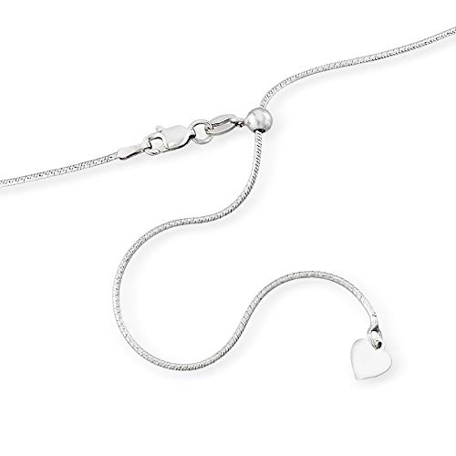Ross-Simons Italian 1mm Sterling Silver Adjustable Diamond-Cut Snake-Chain Necklace4