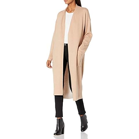 Cable Stitch Women's Double Faced Open Front Cardigan Camel Medium Cover