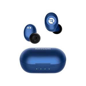 Raycon Everyday Earbuds Classic Bluetooth Wireless with Microphone – Stereo Sound, Active Noise Canceling, in-Ear Bluetooth Headset True Wireless Earbuds 32 Hours Playtime (Blue)