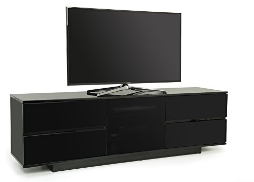 Centurion Supports avito Ultra Remoto Friendly BeamThru Negro Brillante con 2-Black cajones 32u00a0-55u00a0TV de Pantalla Plana de Gabinete