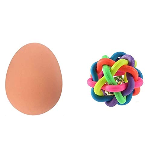 Petlicious & More Puppy Bouncing Egg Toy Chew Toy Interactive Dog Toy Puppy Teething Toy Puppy Ball Rainbow Ball Dog Ball (Color May Vary) - Pack of 2 (B07PM5QDKK) Amazon Price History, Amazon Price Tracker
