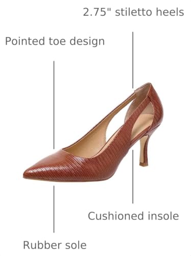 Image of Women's Pumps Pointed Toe Pump Shoes Kitten Heel Comfort Cut Out Dress Shoes for Office Wedding Party Dressy Casual, US Size 5-11