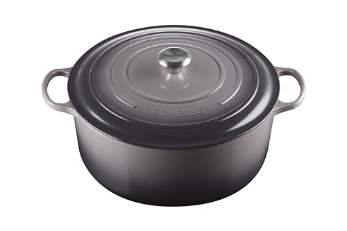 Image of Le Creuset Enameled Cast Iron Signature Round Dutch Oven, 13.25 qt., Oyster