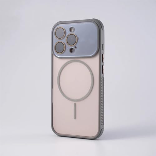 Coque de protection magnétique mate iPhone 16 Plus gris antichoc
