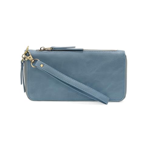 Joy Susan Chloe Ladies Zip Around Wallet Wristlet - Tranquil Blue