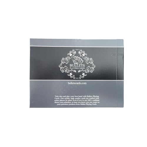 Bullets Playing Cards – Waterproof Plastic Playing Cards, 2 Decks, Two Pips, Whit Cut-Card, Durable Deck for Poker, Skat, Rummy, for Adults Bridge Size, Standard Index, Decks 52 Cards, 2 x 2 Joker,