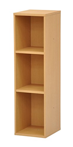 エイ・アイ・エス(AIS) カラーボックス3段 幅25cm 高さ90cm ニュープレージ ナチュラル NPG-9025