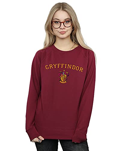 Harry Potter Women's Gryffindor Crest Sweatshirt Burgundy Large
