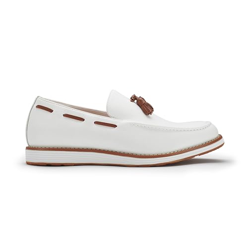 Image of Ferro Aldo Men's Premium Moc Toe Loafers | Casual & Dress Styles with Tassels & Horsebit Buckles