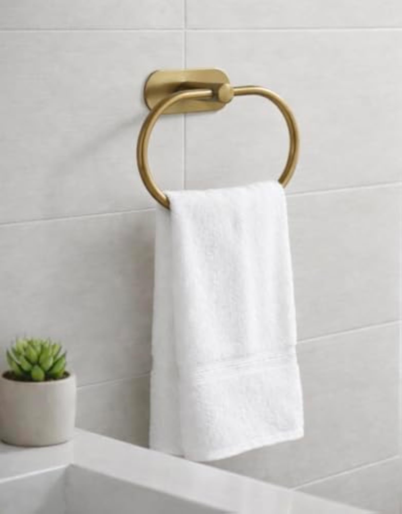 Magic Sticker Towel Ring Holder for Bathroom