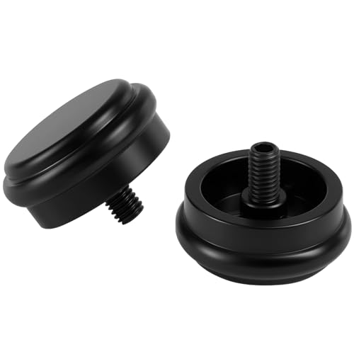 SOMINS Finials for Curtain Rods 1 Inch or 7/8 Inch Drapery Rod Ends 2 Pack Black Replacement End Caps Only with M6 Standard Screws