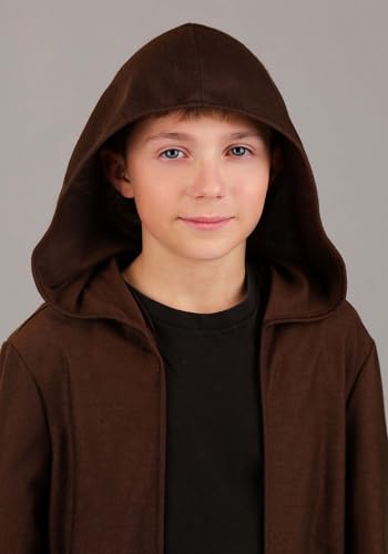 Disfraz Jedi Star Wars para niños con capa marrón y capucha miniatura 6