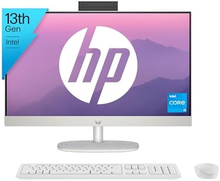 AIO PC 13th Gen Intel Core i5-1335U, 23.8inch(60.5 cm) FHD, Touch, Anti-Glare (16 GB DDR4, 1TB SSD, Wireless Keyboard and Mouse Combo, FHD IR tilt Privacy Camera) Win 11,5.53kg, 24-cr0410in