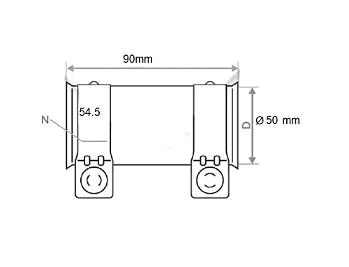 Produktbild von Auspuff Schelle Universal Verbinder 50 Mm X 90 Mm