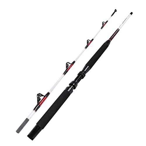 Fiblink Caña de Pescar Trolling Carbono 5'6" Pesada Acción Rápida (2 Piezas) miniatura 2