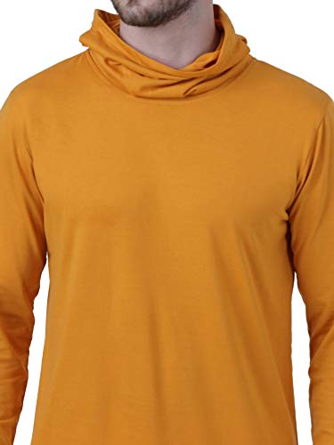 Image of Pause Solid Turtleneck Slim Fit Long Sleeve Men's T-Shirt
