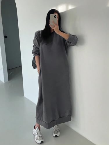 Womens Hoodies Pullover Sport Hoodie Solid Raglan Sleeve Sweatshirt Dress,Long Sleeve3