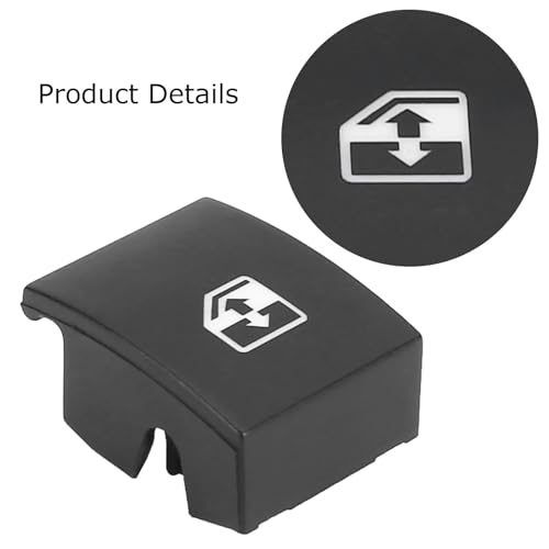 Cache-bouton de vitre de rechange noir robuste pour restaurer les commandes Opel H - 5