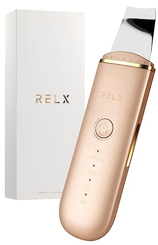 RELX 【上級認定エステティシャン監修】 ウォーターピーリング 美顔器 超軽量70g (日本企業企画) 多機能美顔器 超音波 ems イオン ピーリング クレンジング 毛穴ケア 黒ずみ プレゼント ギフト (ローズゴールド)（Amazon）