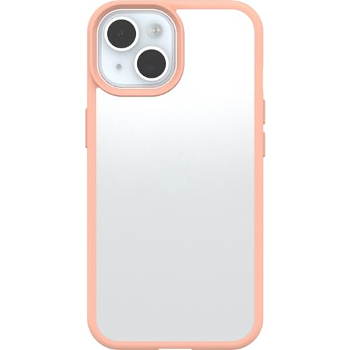 OtterBox React Series Case for iPhone 15, Shockproof, Drop proof, Ultra-Slim, Protective Thin Case, Tested to Military Standard, Clear/Peach