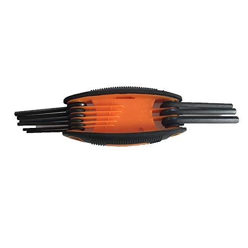 JIEXI HWYP - Set di 9 chiavi esagonali pieghevoli a brugola