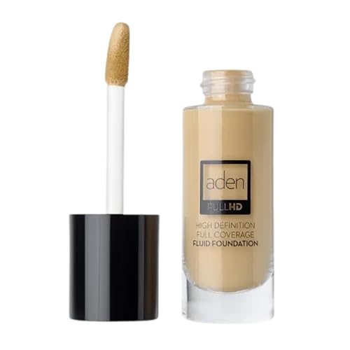 aden fluid Foundation Makeup with Nano Technology 20ml – Color Adapting, Waterproof – Foundation Full Coverage – High Definition, Long Lasting – Foundation for Mature Skin – Made in Italy (03 Beige)
