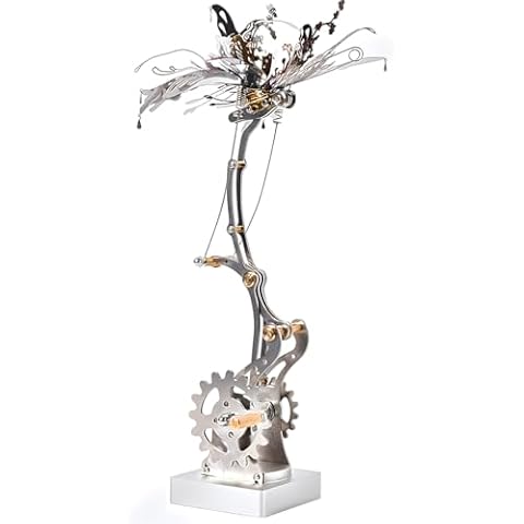 ConsoleXpress 3D Metal Puzzle with Mechanical Transmission, 3D Metal Mechanical Butterflies Assembly Model Kit, Birthday Cover