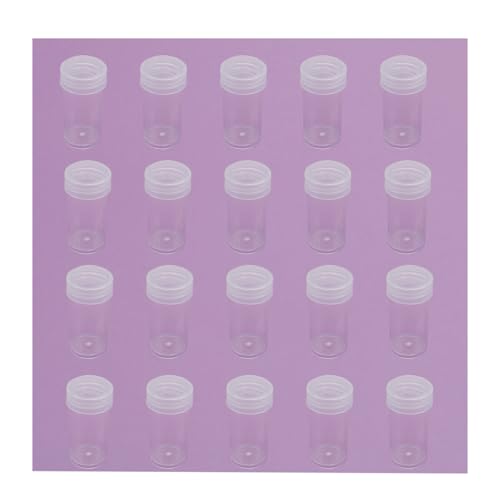 Image of OZXNO 20 Pcs Diamond Art Bead Storage Containers Plastic Diamond Embroidery Storage Jars for Small Object