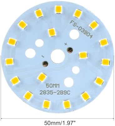 uxcell LED 칩 전구 300mA 9W 18 LED 5730 표면 장착 장치 모듈 알루미늄 보드 웜 화이트 슈퍼 브라이트 50mm 직경 투광 조명용 — 사진 2