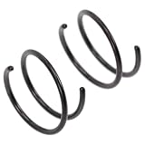 TEHAUX Aros Nariz en Espiral 2 Piezas, Acero Inoxidable Negro 0.8x8 Mm, Anillos Nasales Falsos para Mujeres, Joyas para Piercings, Uso Diario y Fiestas