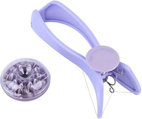 SAJAG Women's Eyebrow Face and Body Hair Threading and Removal System; Tweezers Kit for Eyebrows; Threading Tool; Threading Machine ; Threading Epilator (Purple)-image-10