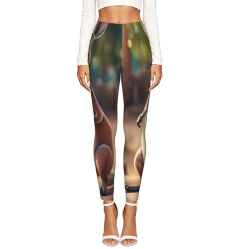 Leggings de canguro para mujer mallas elásticas opacas 2