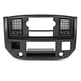 G-PLUS Center Dash Trim Radio Bezel Vent Panel Compatible with Dodge Ram 1500 2500 3500 Truck 2006-2008