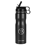 Travel Kuppe Vacuum Insulated Stainless Steel Cycling Sports Water Bottle, Includes Both Straw and S