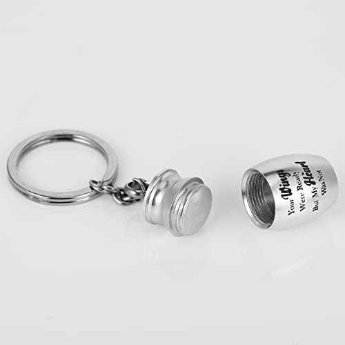 Bestomrogh Mini Cremation Urns Small Keepsake Urns Stainless Steel Memorial Ashes Holder Cremation Jewelry for Human Pet 25 * 16mm