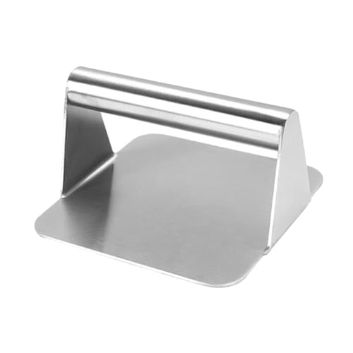 SOLUSTRE Stainless Steel Burger Press Ergonomic Patty Maker Tool for Easy Stuffed Burgers Meat Pies Patties Compact Kitchen Gadget Square Shape Thickness for Grilling