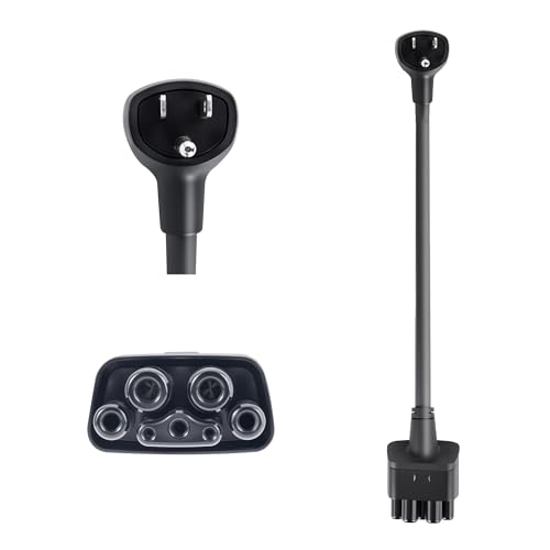 car&smo Charger Adapter NEMA 5-15 Plug, 120V 12A AC Charging Connector Compatible with Tesla Gen 2 & Gen 3 Mobile Connector, IP55 Waterproof ETL Certified Outdoor Power Adapter