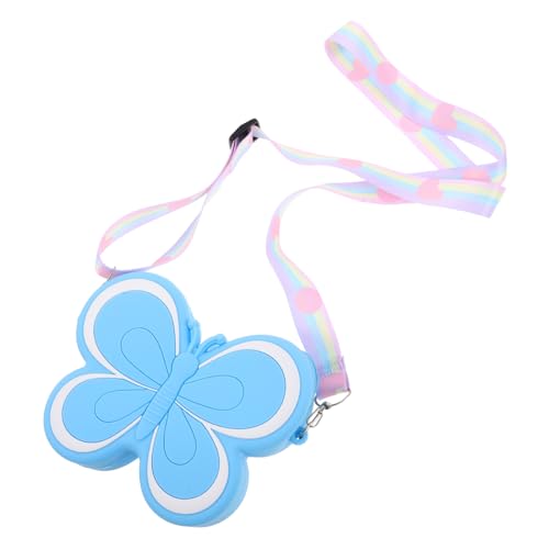 FRCOLOR Cute Butterfly-shaped Silicone Purse for Boy Girl Adorable Mini Crossbody Bag As Boy Girl Handbag and Stylish Accessory for Little Girls