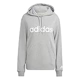 Schnitt Adidas IC6884 W LIN FT HD Sweatshirt Women\'s medium Grey Heather/White M