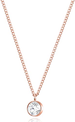 day.berlin Damen Halskette Fade in Rosegold, 18k vergoldet mit kleinem...
