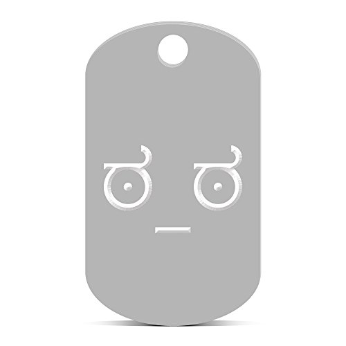 fagraphix Look of Disapproval Keychain GI Dog Tag Engraved Meme Reddit Silver