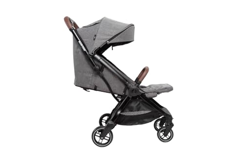 Image of Maxi-Cosi Eva Lightweight Baby Stroller,0-4 Years, Automatic One-Hand Fold, Flat Recline,Carry Strap,Puncture-Proof Wheels,5-Point Harness,Mosquito Net,Bumper Bar, Compact &Travel-Friendly Pram- Grey