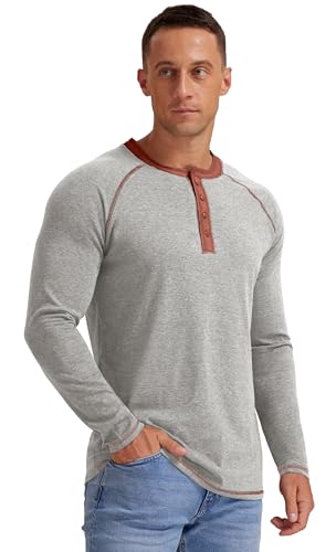 Image of Sailwind Mens Henley Long /Short Sleeve T-Shirt Cotton Casual Shirt