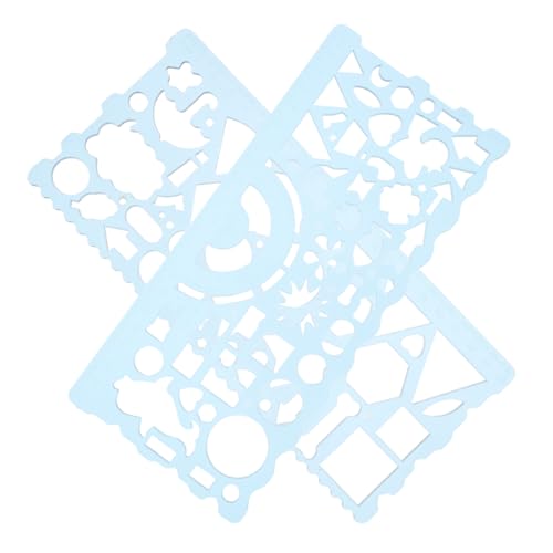 OSOLADY 2個 多機能幾何学定規 学生向け製図テンプレート 描画用ステンシル 建築設計 工学 美術用 ドラフティングツール