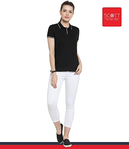 Image of Scott International Women's 100% Pure Organic Cotton Polo Regular Fit T-Shirt